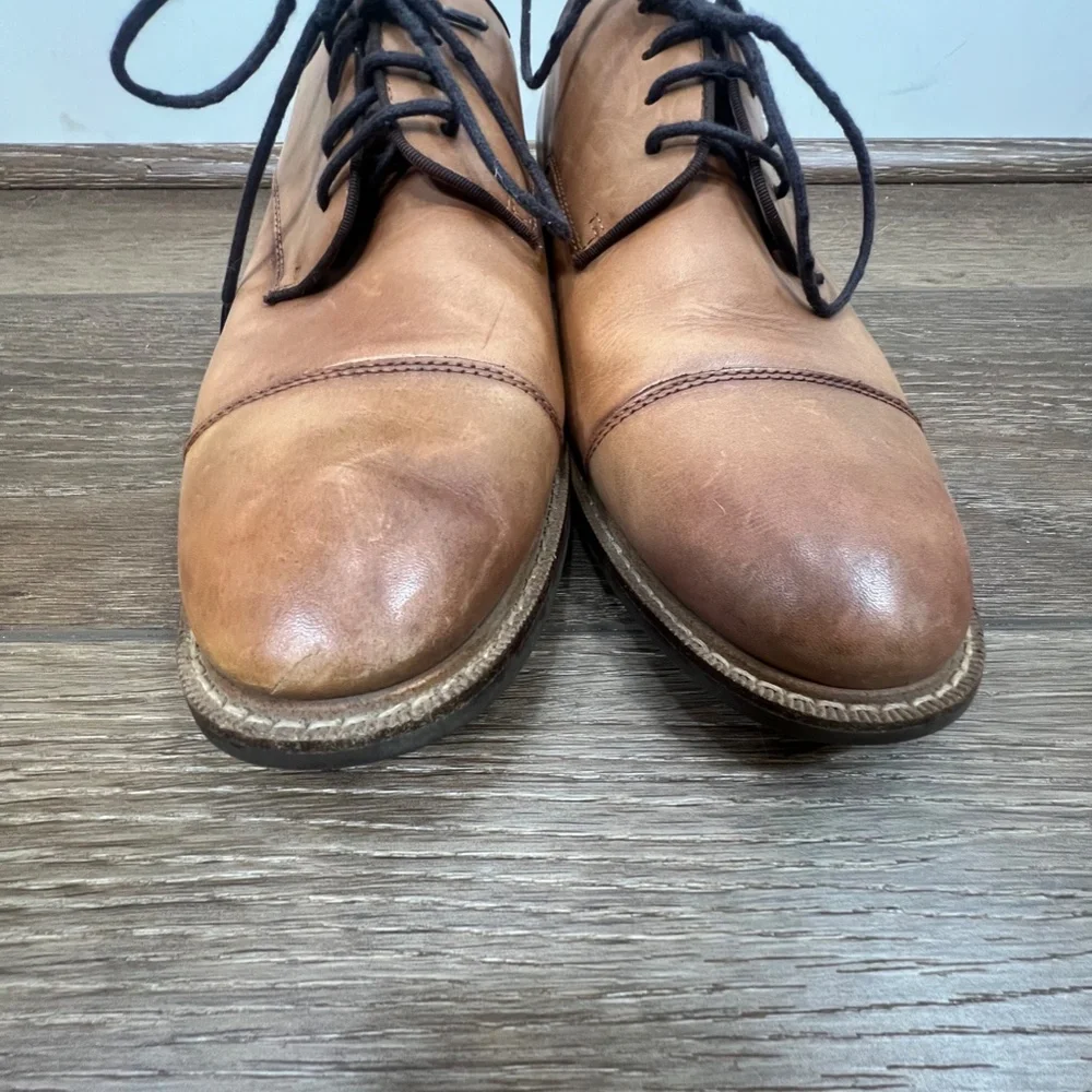 Vince Camuto Lamson Cap Toe Oxford Mens Dress Shoes Cognac 10.5 WIDE